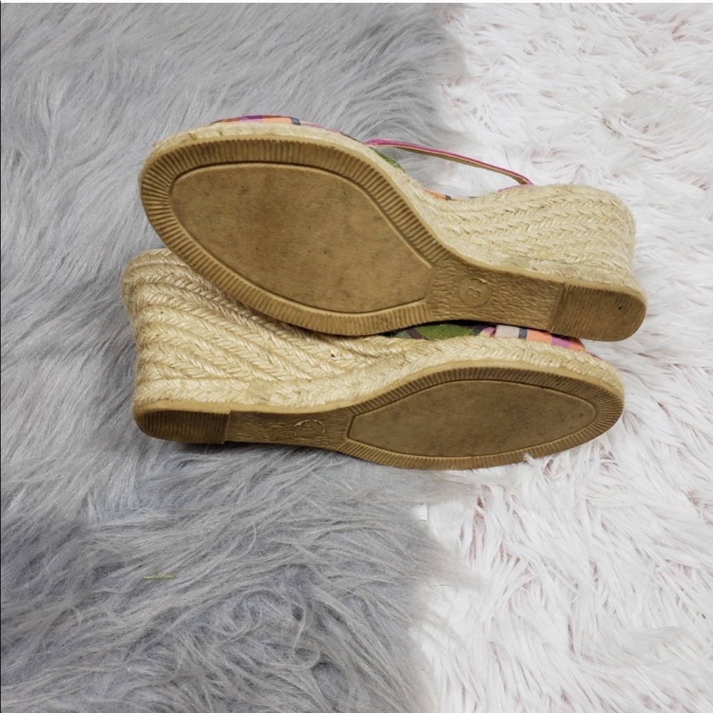 J. Crew madras plaid peep toe espadrille wedge - Picture 5 of 5